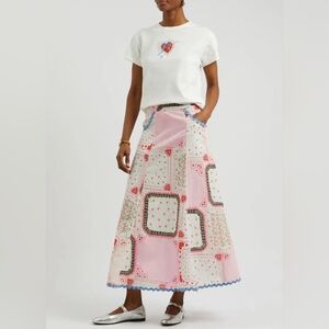 DAMSON MADDER Hyan Printed Cotton/Blend Skirt EU Size 16 /US Size 12 (see Meas